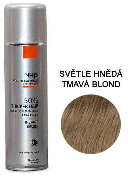 Volume Hair Plus vlasový zesilovač SVĚTLE HNĚDÝ/TMAVÁ BLOND ve spreji pro zahuštění vlasů 150 ml